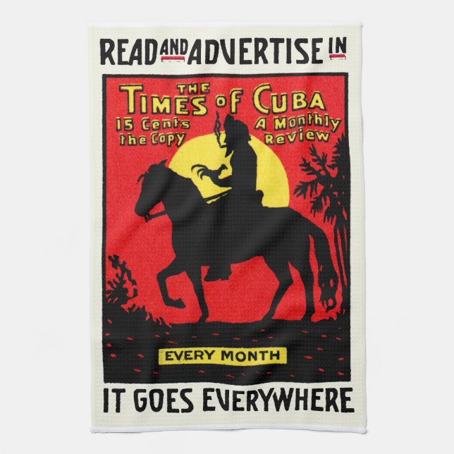 1920 The Times of Cuba Tea Towel (Vertical)