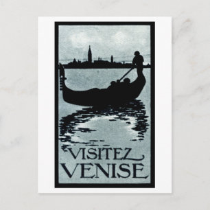 1920 Venice Travel Poster Postcard