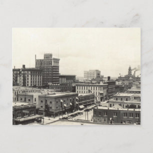 1920 View of Downtown Fort Worth, TX & Courthouse Postcard