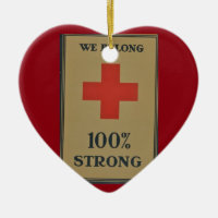 1920 WWI Red Cross "We Belong 100% Strong"