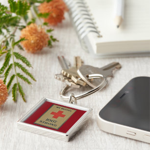 1920 WWI Red Cross "We Belong 100% Strong" Key Ring