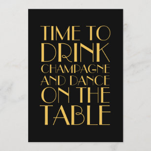 1920's 21st Birthday Invitation gold