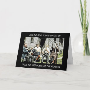 1920'S 4 PIECE BAND MUSICANS INSTRUMENTS MUSIC CARD