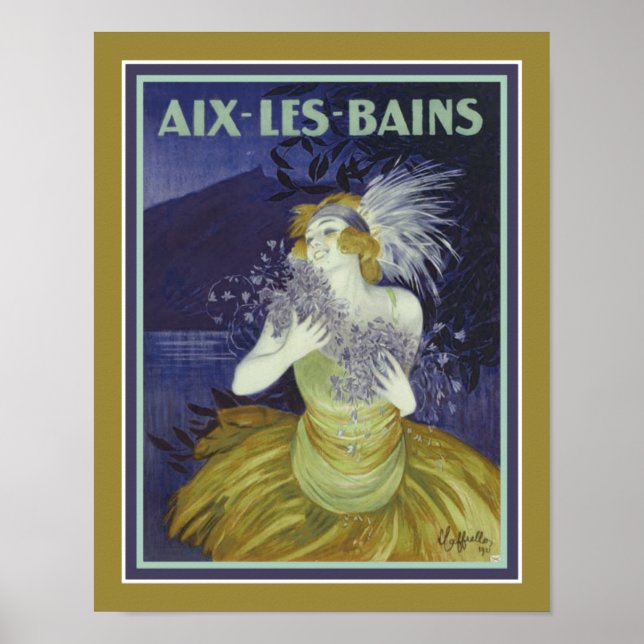 1920's Aix-Les-Bains Deco Resort Ad Poster (Front)