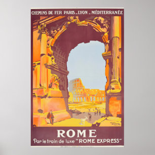 1920s Arch of Titus Rome - Vintage Style Italian Poster