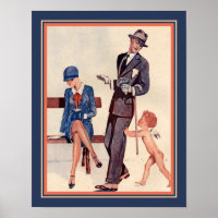 1920's Art Deco Cupid & Couple