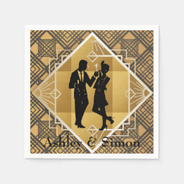 1920's Art Deco. Flapper. Napkin