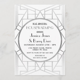 1920's Art Deco Gatsby Housewarming Party Invite