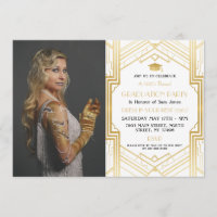 1920s Art Deco Gold Photo Graduation Gatsby Party