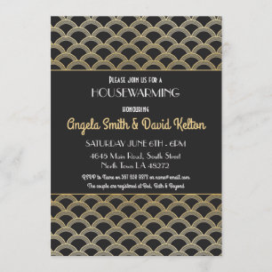1920's Art Deco Housewarming Invite Gatsby Party