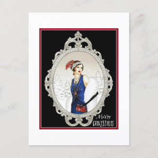 1920s Art Deco Lady Postcard