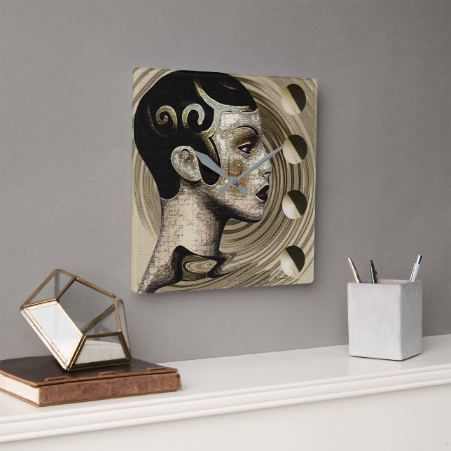 1920s Art Deco Square Wall Clock (Creator Uploaded)
