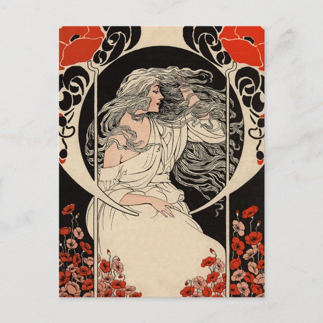 1920's Art Nouveau Postcard (Front)