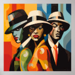 1920s Black Culture Revived: Pop Art Poster<br><div class="desc">1920s Black Culture Revived: Pop Art T-Shirt
Bold colours,  iconic imagery,  and contemporary flair breathe new life into the historical narratives,  making these artworks a vibrant celebration of Black culture in the 1920s.</div>