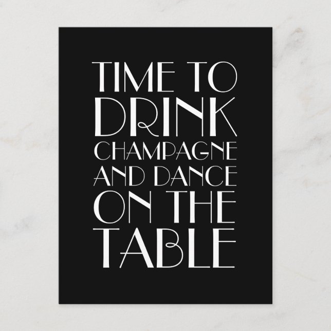 1920's Black & White Information Card (Front)