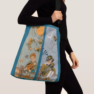 1920s boy and girl in autumn crossbody bag