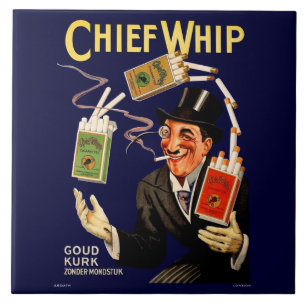 1920s Chief Whip cigarettes ad Ceramic Tile