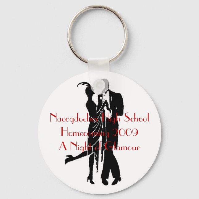 1920's couple, Nacogdoches High SchoolHomecomin... Key Ring (Front)