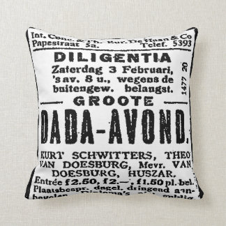 1920's DADA ART NEWSPAPER ADVERT Cushion