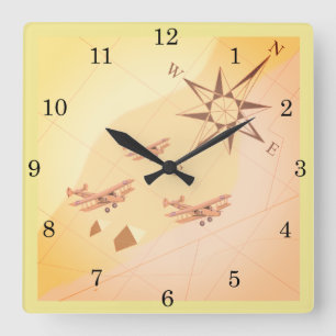 1920's Desert Flight Wall Clock