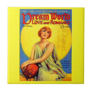 1920s Dream World magazine cover Ceramic Tile