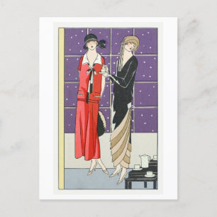1920s Fashion Plate for Dresses Postcard