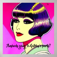 1920s Flapper - Gatsby's Party. Editable text