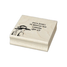 1920's Flapper Girl Address  Self-inking Stamp