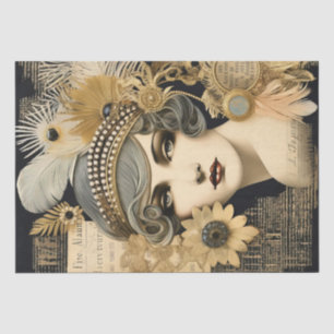 1920's Flapper Girl Art Deco Tissue Paper
