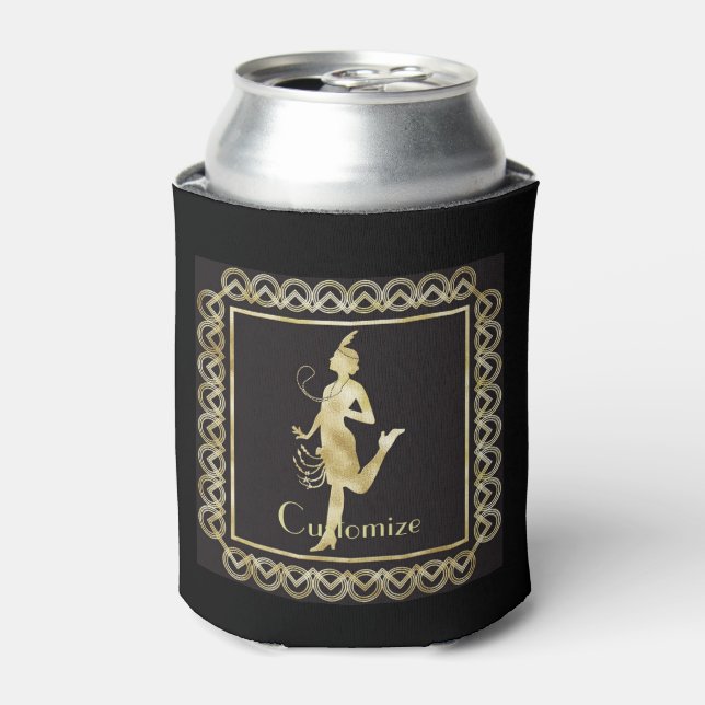 1920's Flapper Girl Thunder_Cove  Can Cooler (Can Front)