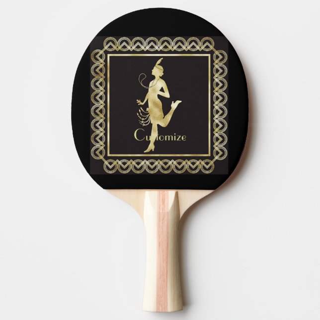 1920's Flapper Girl Thunder_Cove Ping Pong Paddle (Front)