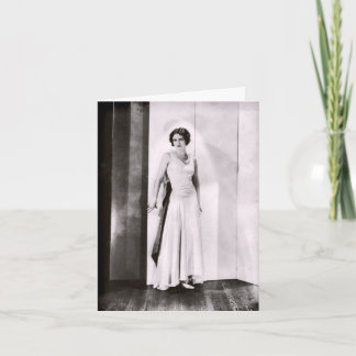 1920s Flapper Glamour Girl Photo Birthday Card