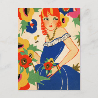 1920's Flapper Postcard