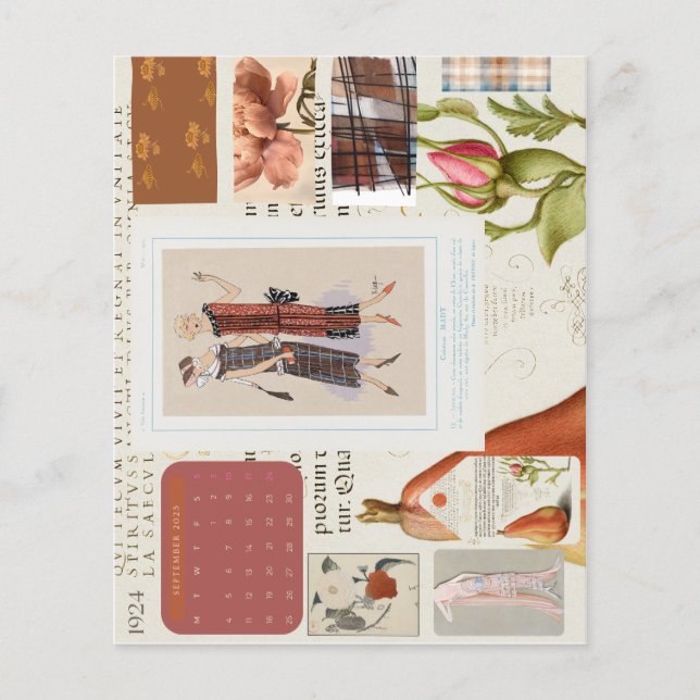 1920s French Fashion Plate Calendar Flyer (Front)