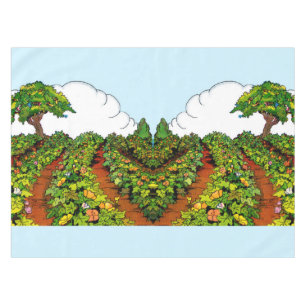 1920s garden print tablecloth