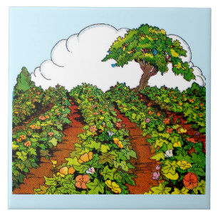 1920s garden print tile