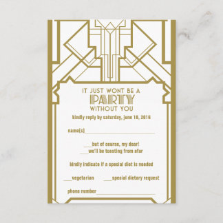 1920's Gatsby RSVP Card