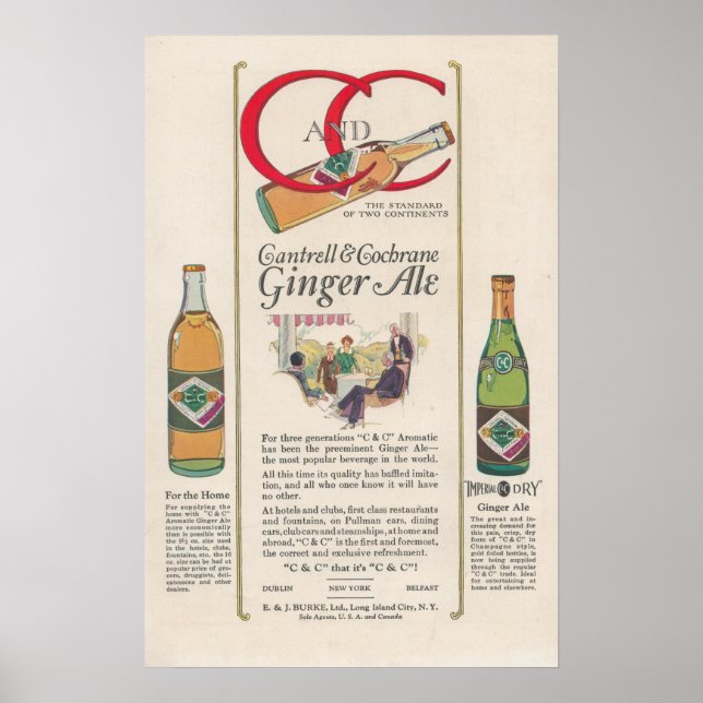 1920s Ginger Ale Ad Poster (Front)