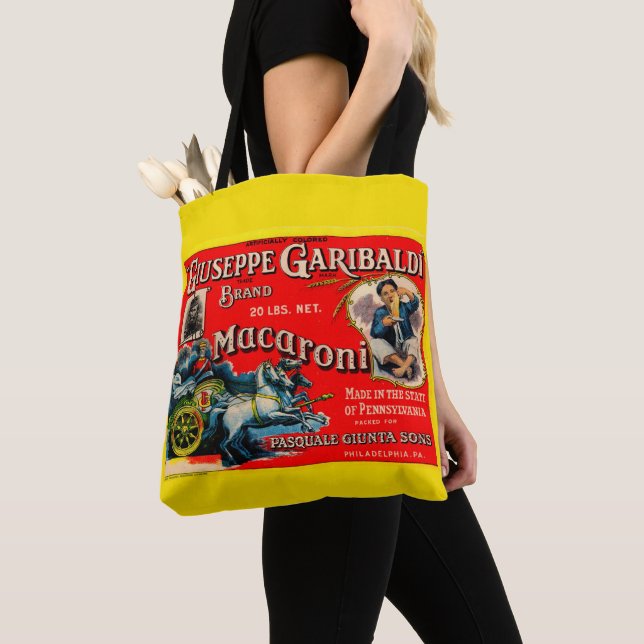 1920s Giuseppe Garibaldi macaroni label Tote Bag (Close Up)
