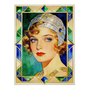 1920's Glamorous Flapper Poster