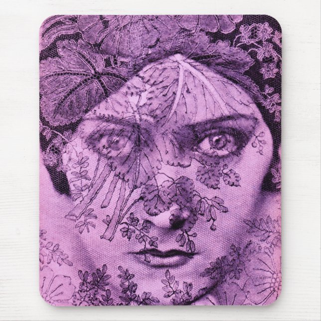 1920s Gloria Swanson in lavender Mouse Pad (Front)