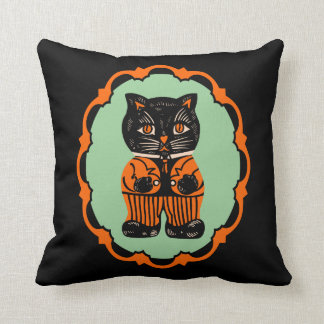 1920s Halloween Cat Design Cushion