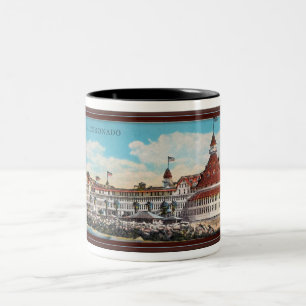 1920S HOTEL DEL CORONADO POSTCARD Two-Tone COFFEE MUG