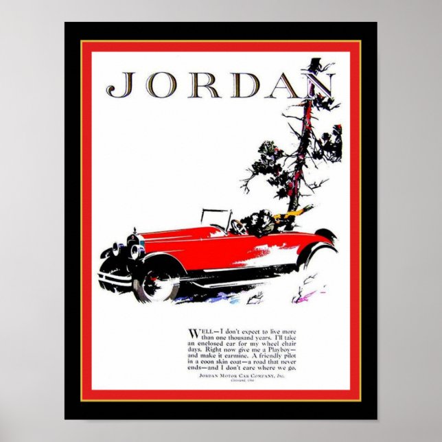 1920's Jordan Automobile Advertisement Poster (Front)