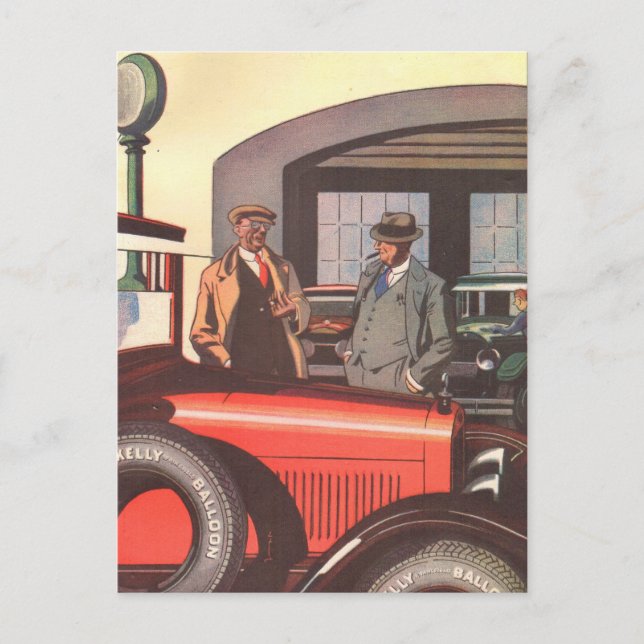 1920s Kelly Springfields tire ad - another one Postcard (Front)