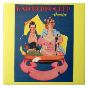 1920s Knickerbocker Theatre playbill cover Ceramic Tile