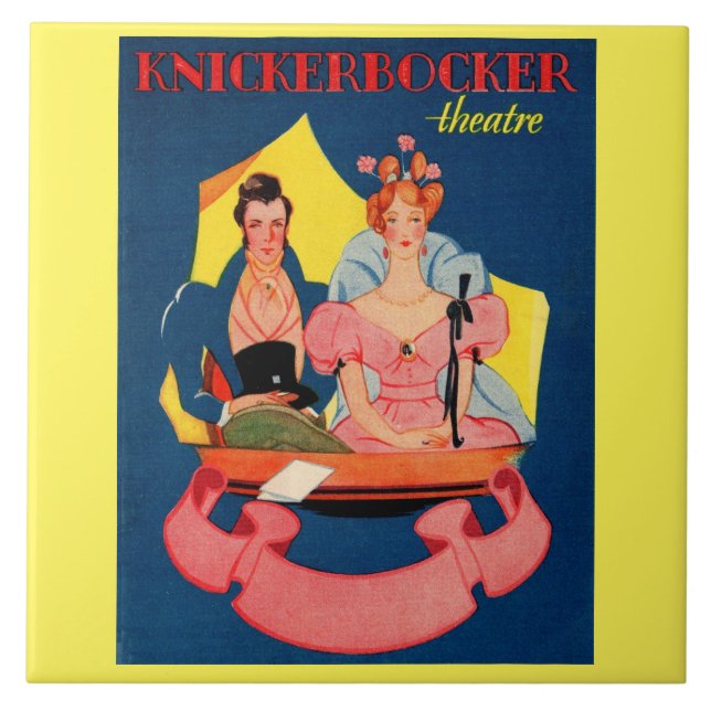 1920s Knickerbocker Theatre playbill cover Ceramic Tile (Front)