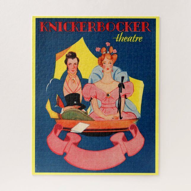 1920s Knickerbocker Theatre playbill cover Jigsaw Puzzle (Vertical)