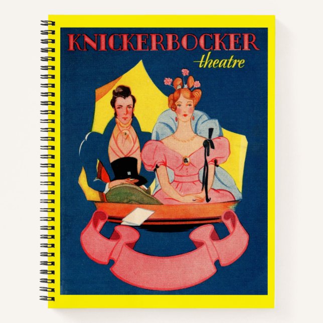 1920s Knickerbocker Theatre playbill cover Notebook (Front)