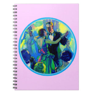 1920s lady and gentleman on the dance floor notebook